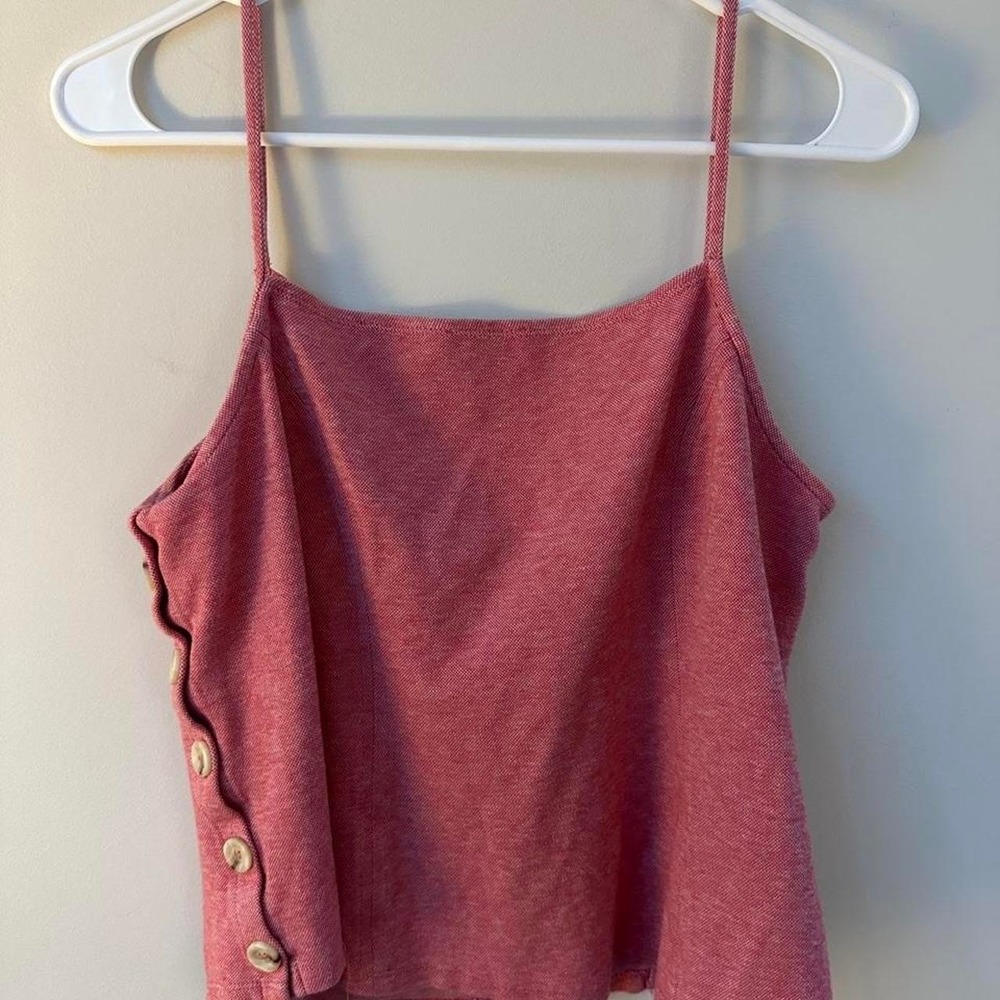 Large Anthropologie meadow and Rue Red heathered tank top - Picture 2 of 2